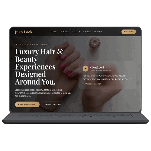 Juan Look website mockup